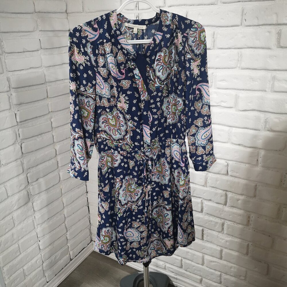 Daniel Rainn Ladies Size Small Navy with Pattern Lined Flowy Dress